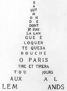 Guillaume Apollinaire, un calligramme